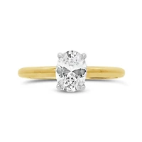 New Brilliance 14K White Gold Lab Grown 1.26CTW Oval Diamond Solitaire Ring