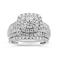 10K White Gold 2.00CTW Diamond Bridal Set