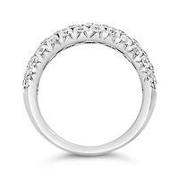 New Brilliance 10K White Gold Lab Grown 2.00CTW Diamond Anniversary Band