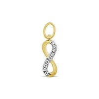 Charmables 10K Yellow Gold Diamond Infinity Interchangeable Charm
