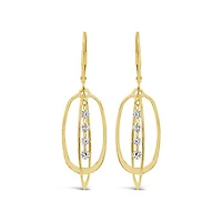 Brevani 10K Yellow Gold 0.38CTW Diamond Dangle Earrings