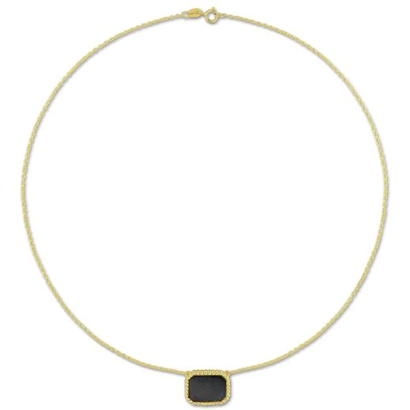 Julianna B Yellow Plated Sterling Silver Hematite Necklace