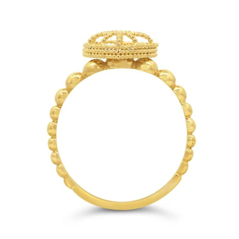 10K Yellow Gold Heart Ring