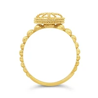 10K Yellow Gold Heart Ring