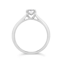 14K White Gold Lab Grown 1.00CT Emerald Cut Diamond Solitaire Ring