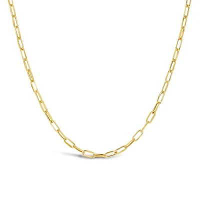 10K Yellow Gold 24" 2.4mm Paper Clip Chain