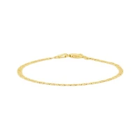 10K Yellow Gold 7.5" 2mm Flat Concave Anchor Bracelet