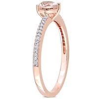 Julianna B 10K Rose Gold Morganite and Diamond Ring