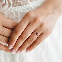 Julianna B 10K Rose Gold Morganite and Diamond Ring