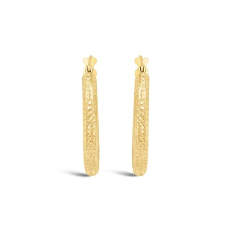 14K Yellow Gold 35mm Hoop Earrings