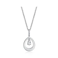 Sterling Silver Cubic Zirconia Dancing 19" Pendant
