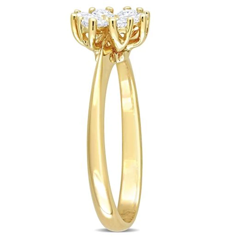 Julianna B 14K Yellow Gold 0.43CTW Diamond Flower Ring