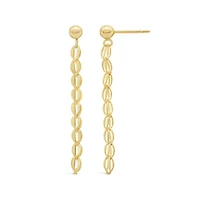10K Yellow Gold Chain Drop Earrings