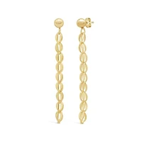 10K Yellow Gold Chain Drop Earrings