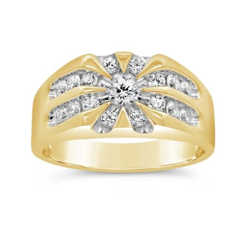 10K Yellow Gold Lab Grown 1.00CTW Diamond Ring