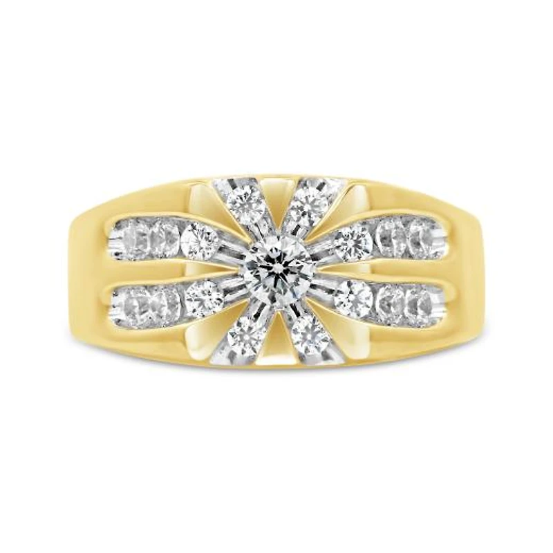 10K Yellow Gold Lab Grown 1.00CTW Diamond Ring