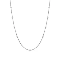 Sterling Silver 18" 2mm Bead Station Chain