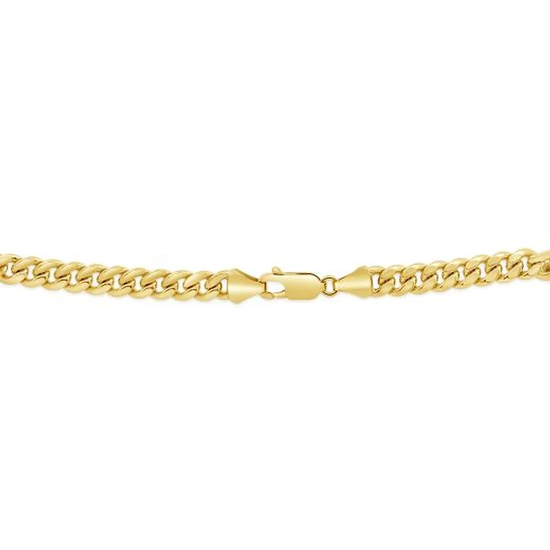10K Yellow Gold 5.2mm 20" Solid Star Dust Diamond Cut Curb Chain