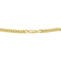 10K Yellow Gold 5.2mm 20" Solid Star Dust Diamond Cut Curb Chain