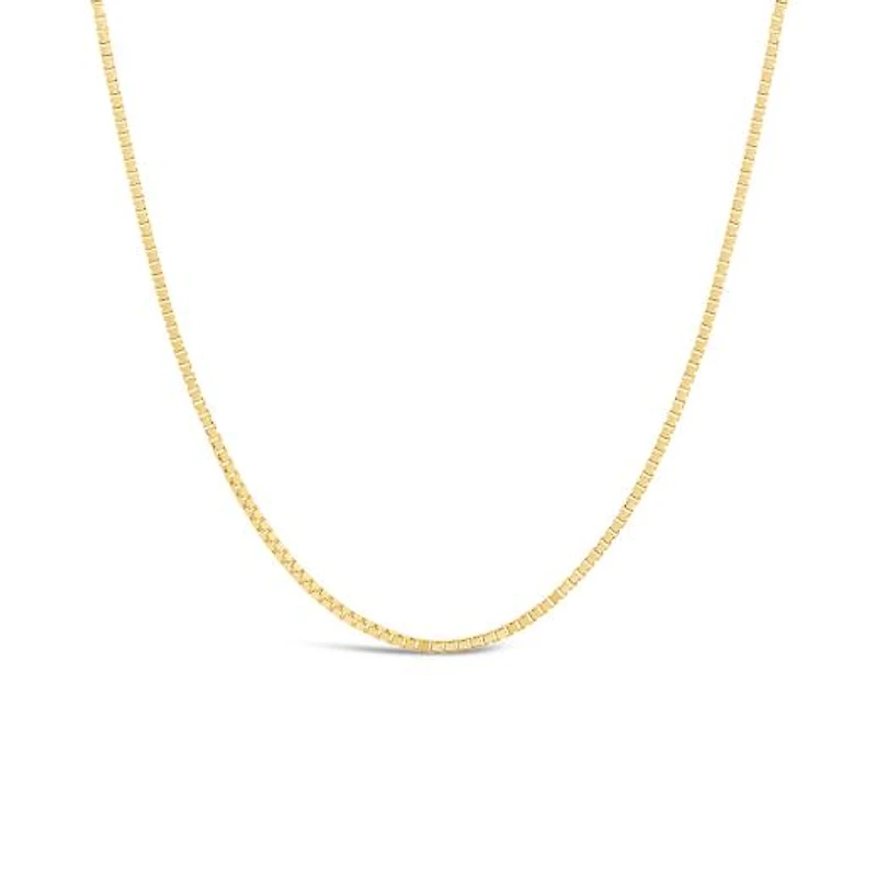 14K Yellow Gold 0.8mm 18" Box Chain