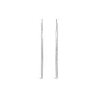 10K White Gold 40mm Flexible Hoop Earrings