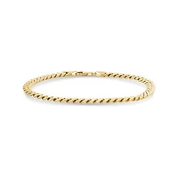 10K Yellow Gold 5.25mm 8.5" Semi Solid Miami Cuban Bracelet