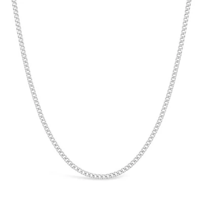 10K White Gold 22" 4.5mm Semi-Solid Miami Cuban Chain