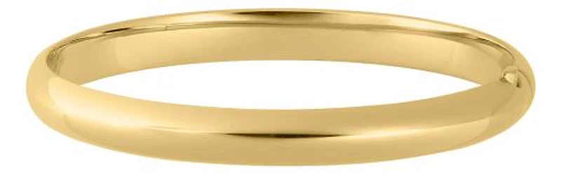 14K Gold Filled 8" 8mm Hinged Bangle