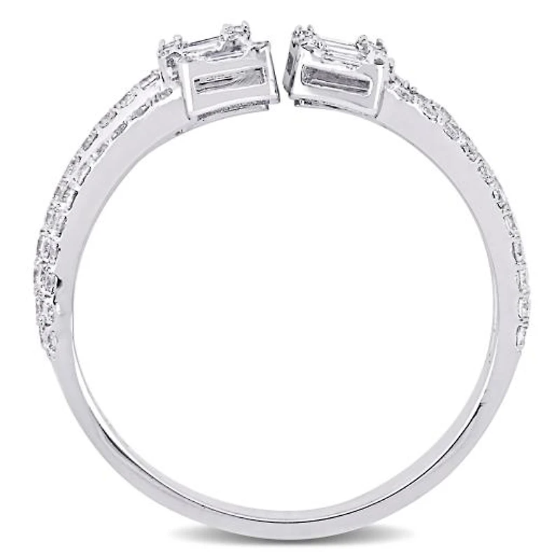 Julianna B 14K White Gold 0.95CTW Diamond Three Row Fashion Ring