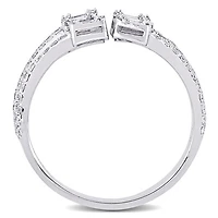 Julianna B 14K White Gold 0.95CTW Diamond Three Row Fashion Ring