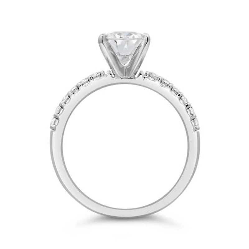 New Brilliance Oval Lab Grown 1.70CTW Diamond Bridal Ring in 14K White Gold