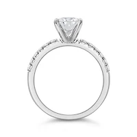New Brilliance Oval Lab Grown 1.70CTW Diamond Bridal Ring in 14K White Gold