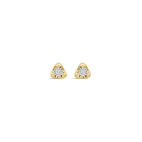 Diamond Stud Earrings in 10K Yellow Gold
