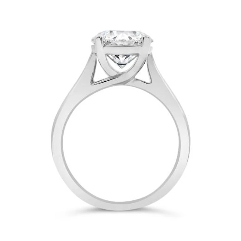 New Brilliance Lab Grown 3.00CT Diamond Solitaire Ring in 14K White Gold