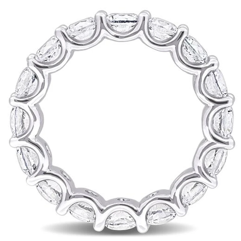 Julianna B Sterling Silver Created White Sapphire Eternity Ring