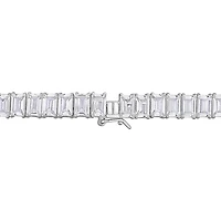 Julianna B Sterling Silver Created White Sapphire 18" Necklace