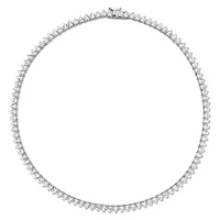 Julianna B Sterling Silver Created White Sapphire 18.5" Necklace