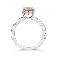 New Brilliance Lab Grown 3.46CTW Pink & White Diamond Ring in 14K White Gold