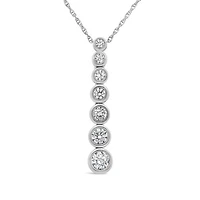 New Brilliance Lab Grown 0.69CTW Diamond Drop Pendant in 10K White Gold
