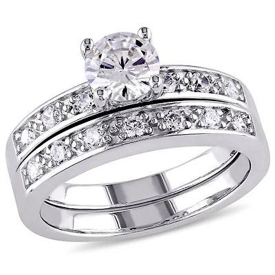 Julianna B Sterling Silver Cubic Zirconia Bridal Set