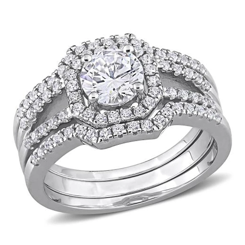 JULIANNA B Sterling Silver Cubic Zirconia Bridal Set