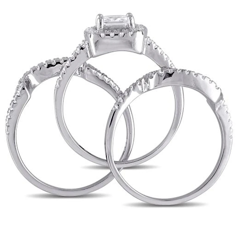 Julianna B Sterling Silver Cubic Zirconia Bridal Set