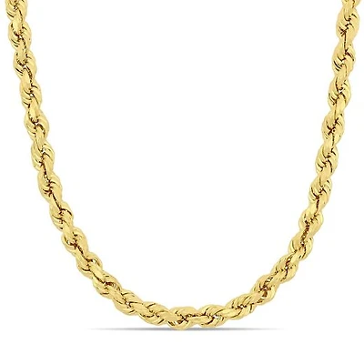 JULIANNA B 10K Yellow Gold 24" 5MM Rope Chain