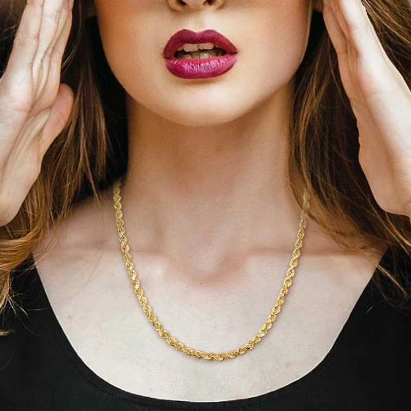 JULIANNA B 10K Yellow Gold 22" 5MM Rope Chain