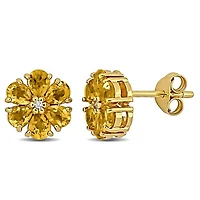 Julianna B Yellow Plated Sterling Silver Citrine Earrings