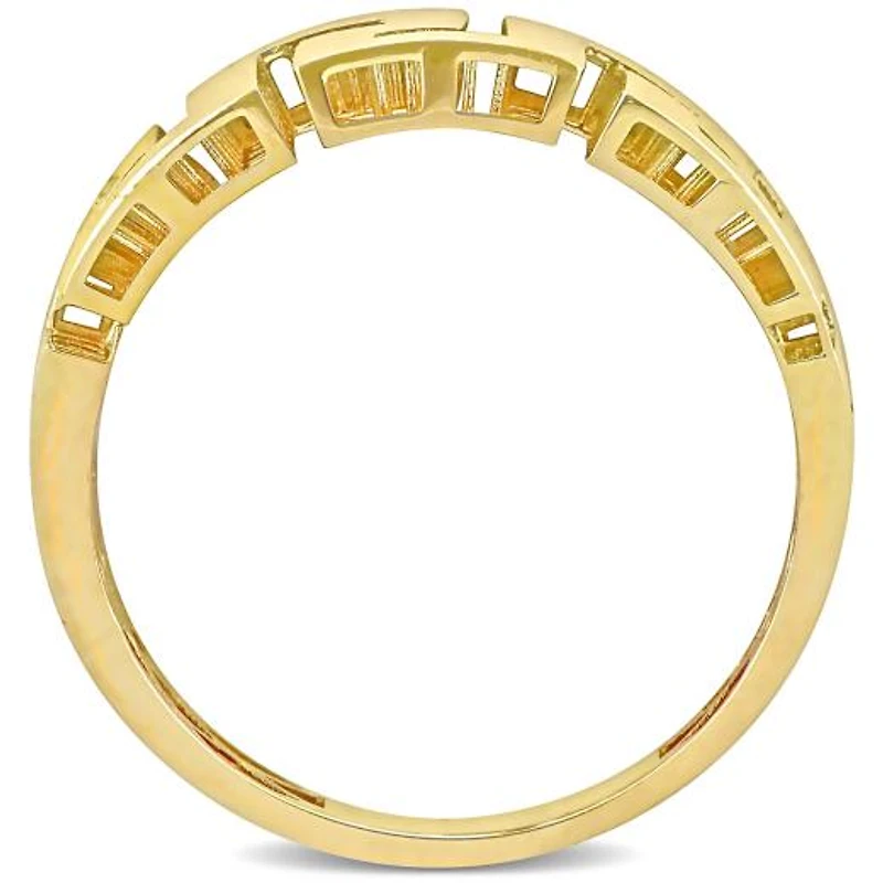 JULIANNA B Men's 14K Yellow Gold Greek Key Ring