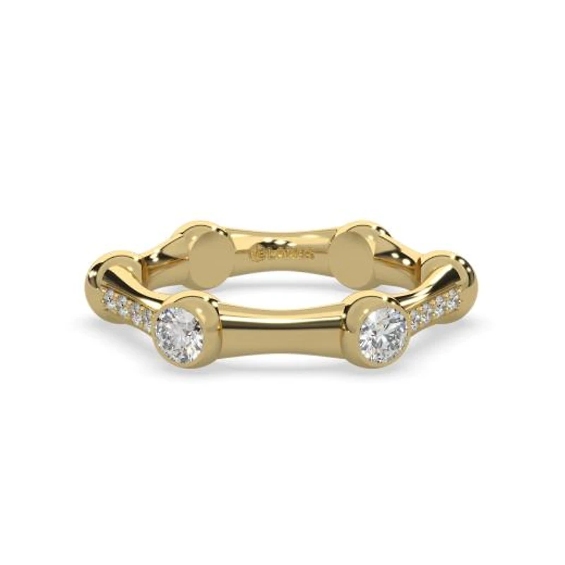 Lands Collection Modern Electrum Canadian 0.13CTW Diamond Fashion Ring