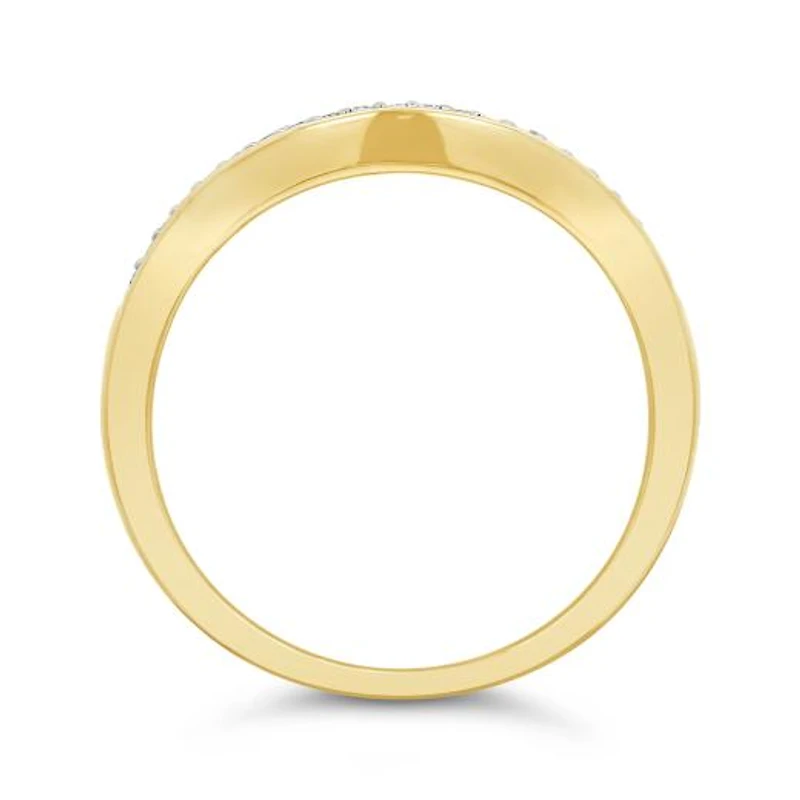 14K Yellow Gold Contour Band