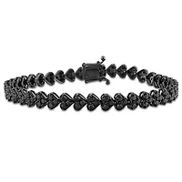Julianna B 5.40CTW Black Diamond Tennis Bracelet in 14K Black Plated Gold