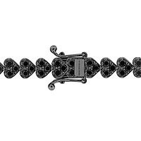 Julianna B 5.40CTW Black Diamond Tennis Bracelet in 14K Black Plated Gold